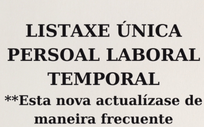 [ACTUALIZACIÓN CONSTANTE] Transformación das listaxes de persoal laboral temporal da Xunta