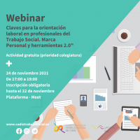 Webinar “Claves de orientación laboral en profesionais de Traballo Social. Marca persoal e ferramentas 2.0”