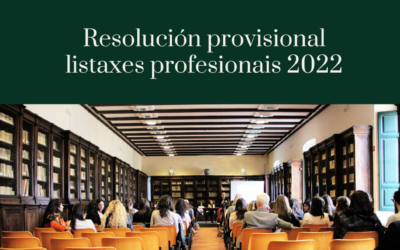 Resolución provisional das listaxes profesionais 2022