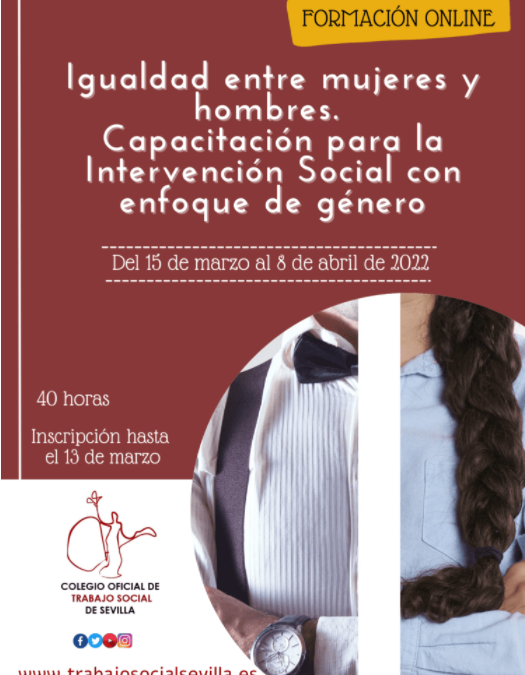 Igualdade entre homes e mulleres. Capacitación para a intervención social con enfoque de xénero