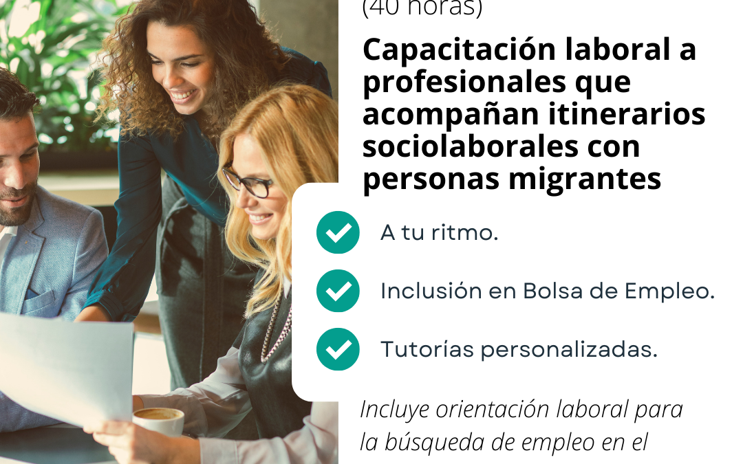 Capacitación laboral a profesionales que acompañan itinerarios sociolaborais con personas migrantes