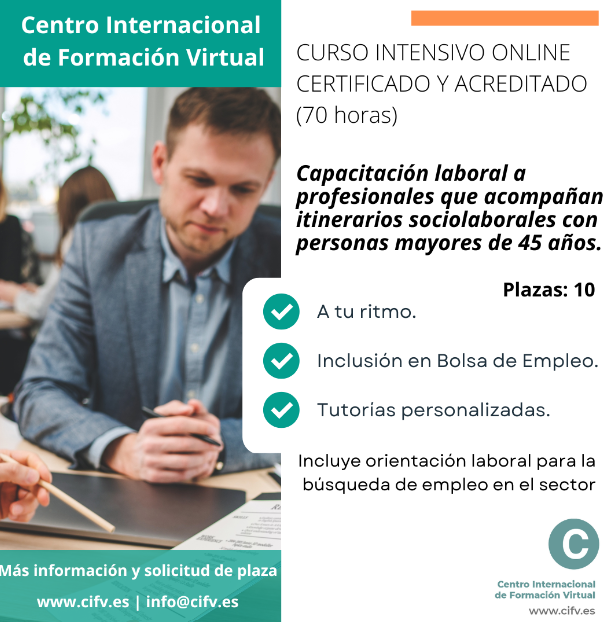 Capacitación laboral a profesionais que acompañan itinerarios sociolaborais con persoas maiores de 45 anos