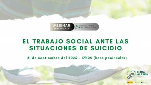 Webinar “O traballo social ante las situaciones de suicidio”