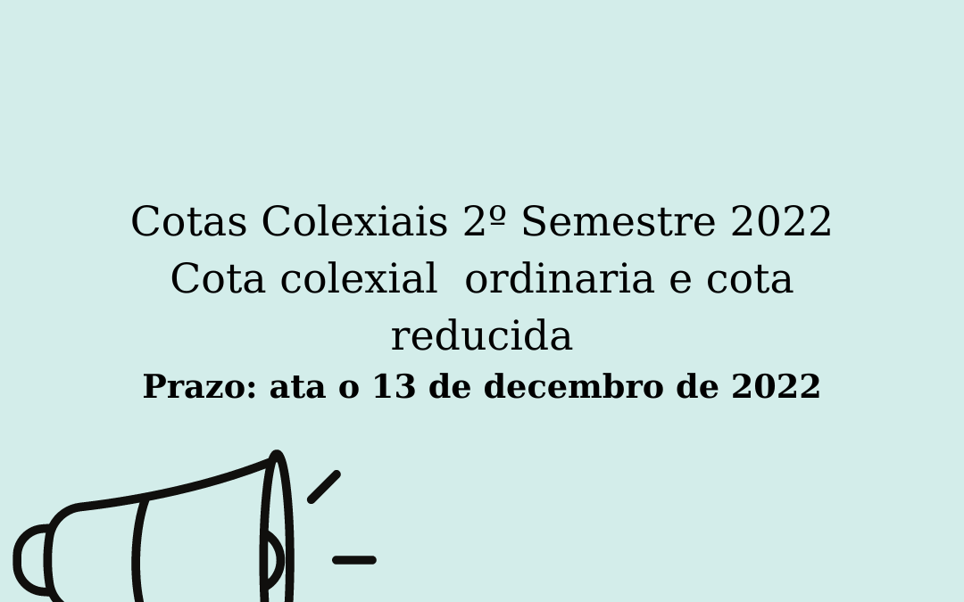 Cotas Colexiais 2º Semestre 2022