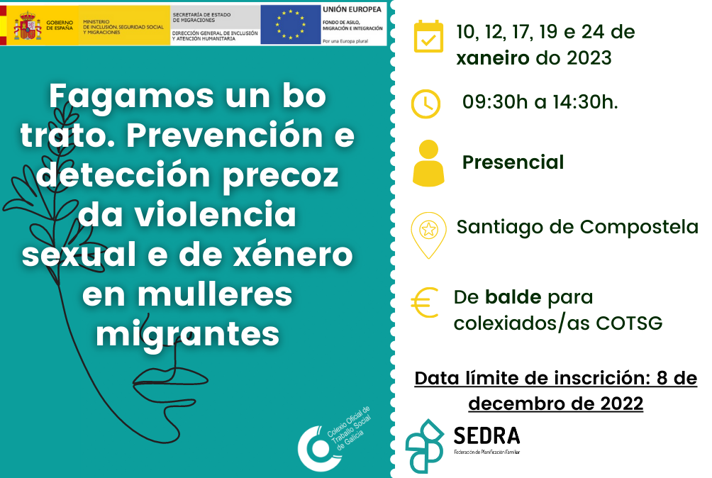 Fagamos un bo trato. Prevención e detección precoz da violencia sexual e de xénero en mulleres migrantes