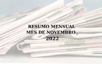Resumo mensual: Novembro 2022