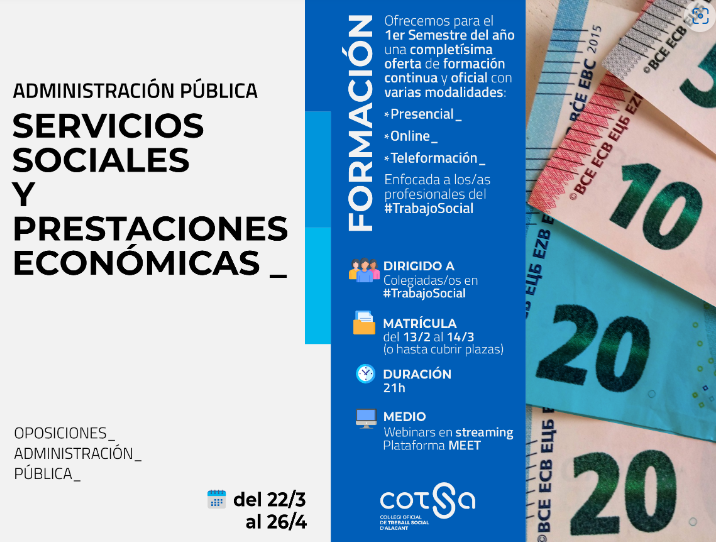 Administración Pública, Servizos Sociais e prestacións económicas 2023