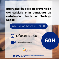 Intervención para a prevención do suicidio e a conducta de autolesión dende o Traballo Social