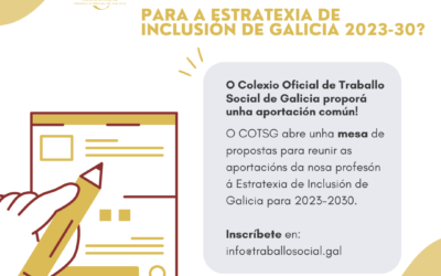 Únete á mesa de propostas para a Estratexia de Inclusión de Galicia 2023-2030