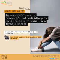 Intervención para a prevención do suicidio e a conduta de autolesión para Traballo Social