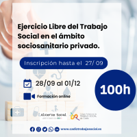 Exercicio Libre do Traballo Social no ámbito sociosanitario privado