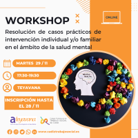 Workshop: “Resolución de casos prácticos de intervención individual e/ou familiar no ámbito da saúde mental”