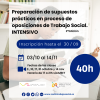 Preparación de supostos prácticos en procesos de oposición de Traballo Social (Intensivo)