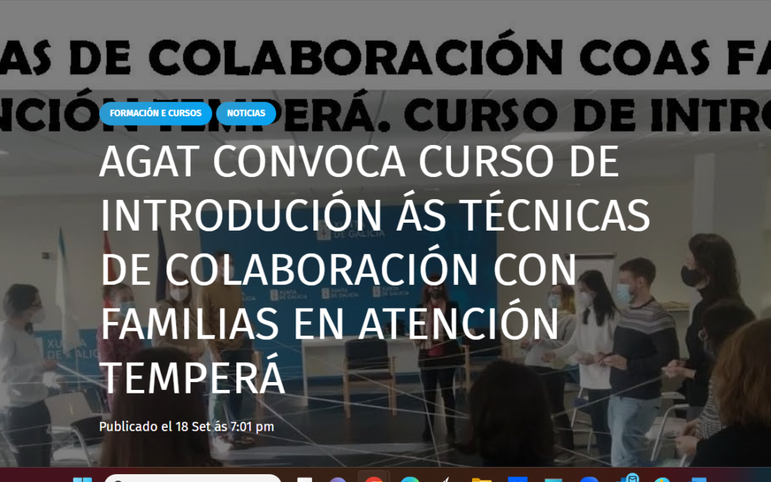 Técnicas de colaboración coas familias en Atención Temperá. Curso de Introdución