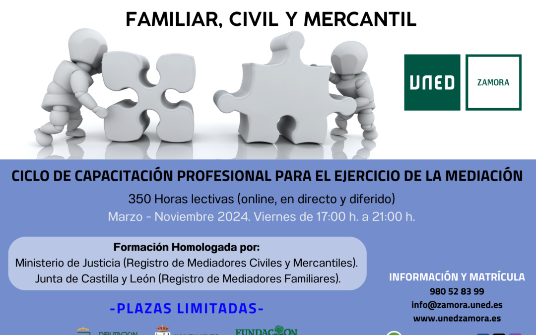 Curso superior universitario de Mediación familiar, civil e mercantil