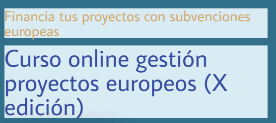 Curso Xestión de proxectos europeos