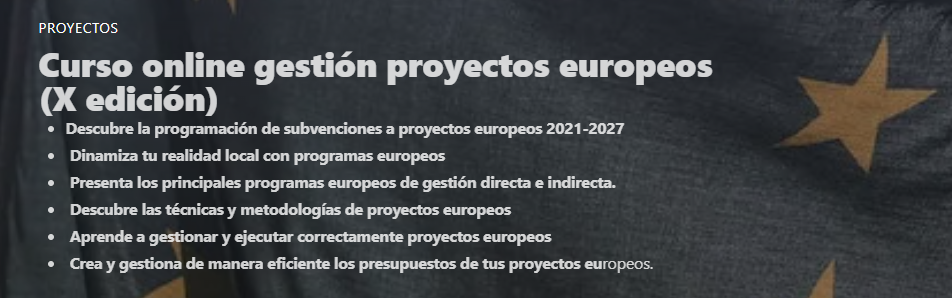 Curso Xestión proxectos europeos (X edición)