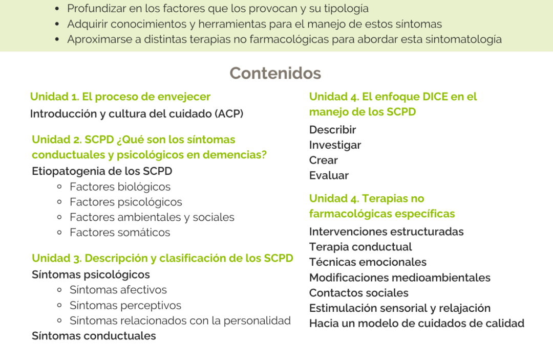 Emoción e conducta na persoa con demencia