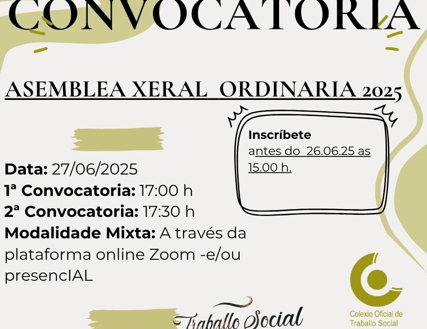 Asemblea Xeral Ordinaria. Participa!!!