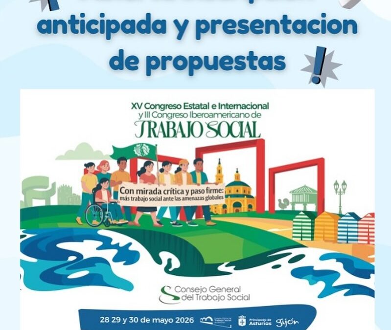 XV Congreso Estatal e Internacional de Traballo Social. Aberta a inscrición anticipada.