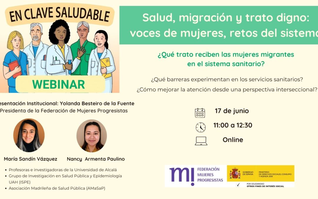 Webinar “Saúde, migración e trato digno: voces de mulleres, retos do sistema”