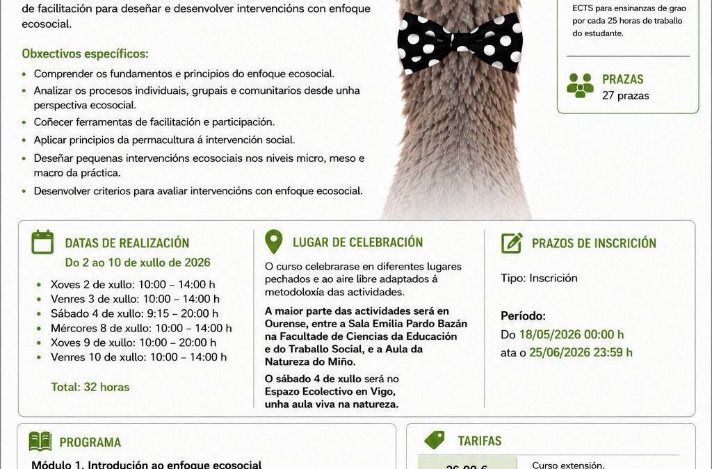 Ferramentas e procesos de facilitación para a intervención ecosocial