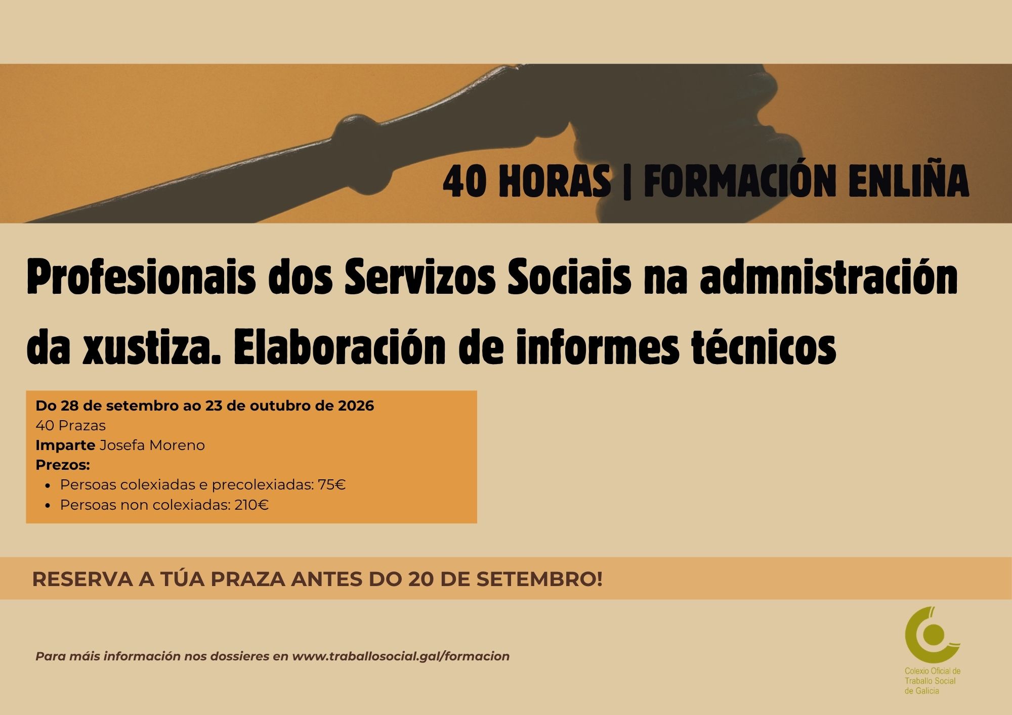 Profesionais dos Servizos Sociais na admnistración da xustiza. Elaboración de informes técnicos